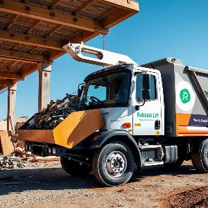Rubbish Lift truck loading debris